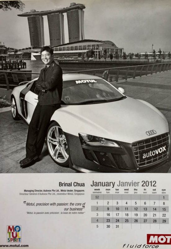 Motul Calendar as printed