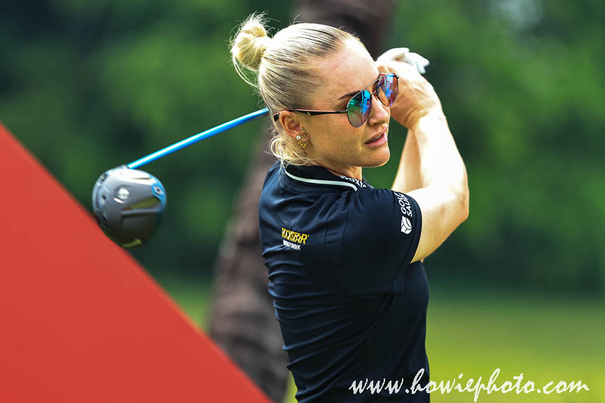 2 March 2026 Charley Hull of England tees off on the 13th hole during Luxes Aisan Cup after the HSBC Women's World Championship 2026 at Sentosa Golf Club, Singapore