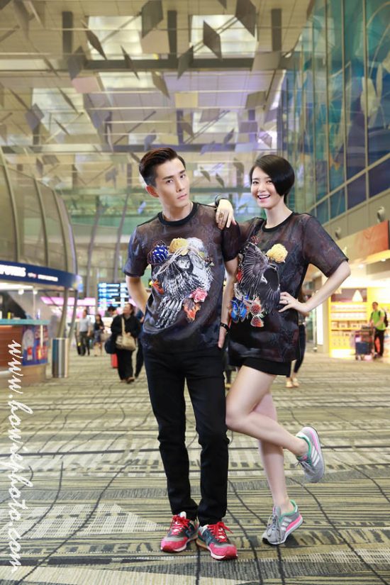 Changi Airport China TV Promotion shoot w Celebrity Qi Wei and Lee SeungHyun