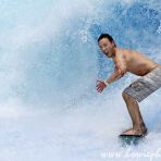 3 May 2012 Celebrity Alan Wu in action at the Wave House Sentosa Singapore