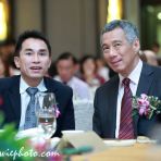 24 Oct 2014 - PM Lee Hsien Loong interacts with guest at Xinmin Secondary School Appreciation Gala Dinner