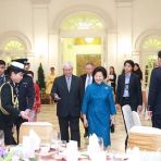 14 Aug 2015 - President Tony Tan and Ms Tan at PSC President's Scholarship Award Ceremony at Istana