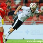 12 Nov 2016 Alexander Zickler of Germany diving heads the ball during the Masters of Football’s Battle of Europe 2016 Singapore