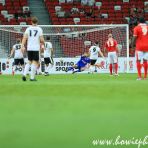 12 Nov 2016 David James of England fails in saving goal from Fredi Bobic of Germany during the Masters of Football’s Battle of Europe 2016 Singapore