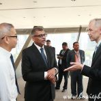 14 Aug 2017 - Chief Justice of Singapore Sundaresh Menon (C) meets Brunei’s High Court Judge Steven Chong (R) at the MFA SCP visit to the Supreme Court