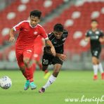 23 June 2018 Hami Syahin of Young Lions in action during the 2018 Singapore Premier League match between Young Lions and Home United at the Singapore National Stadium