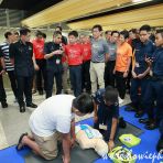 11 Jan 2020 Minister Khaw Boon Wan and Minister Ong Ye Kung look at demonstration from SCDF at LTA Thomson-East Coast Line 1 Open House