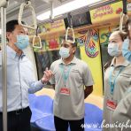 23 Oct 2020 Minister Ong Ye Kung interacts with transport ambassadors inside LTA Deepavali themed train