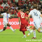 15 July 2022 Mohamed Salah of Liverpool scores the Liverpool's second goal of the night during the Standard Chartered Singapore Trophy 2022 match between Liverpool and Crystal Palace at the Singapore National Stadium