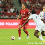 15 July 2022 Virgil Van Dijk of Liverpool in action during the Standard Chartered Singapore Trophy 2022 match between Liverpool and Crystal Palace at the Singapore National Stadium