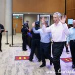 30 Sept 2022 GOH PM Lee Hsien Loong and Minister Edwin Tong arrive at Singapore Chinese Cultural Centre's 5th Donors Appreciation Dinner 2022