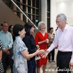 30 Sept 2022 GOH PM Lee Hsien Loong and Minister Edwin Tong interact with guests at Singapore Chinese Cultural Centre's 5th Donors Appreciation Dinner 2022