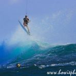 2 Sept 2007 Pro Kitesurfer Jason Slezak at the control as John Bilderback gets the angles right in Sumbawa Indonesia..... published in American KITEWORLD magazine April 2008 issue
