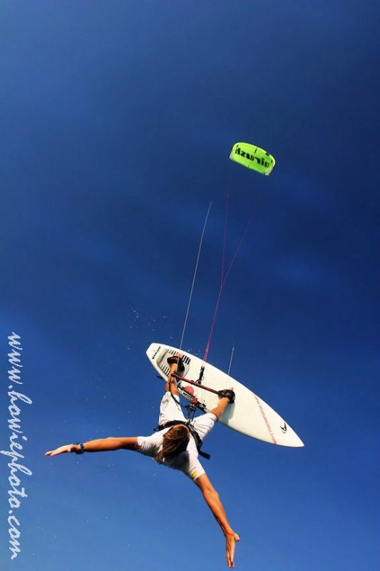 27 Sept 2006 Kitesurfer jump action in Sumbawa Indonesia..... published in French KITEBOARDER magazine Sept 2007 issue & ACTION ASIA magazine July 2007 issue